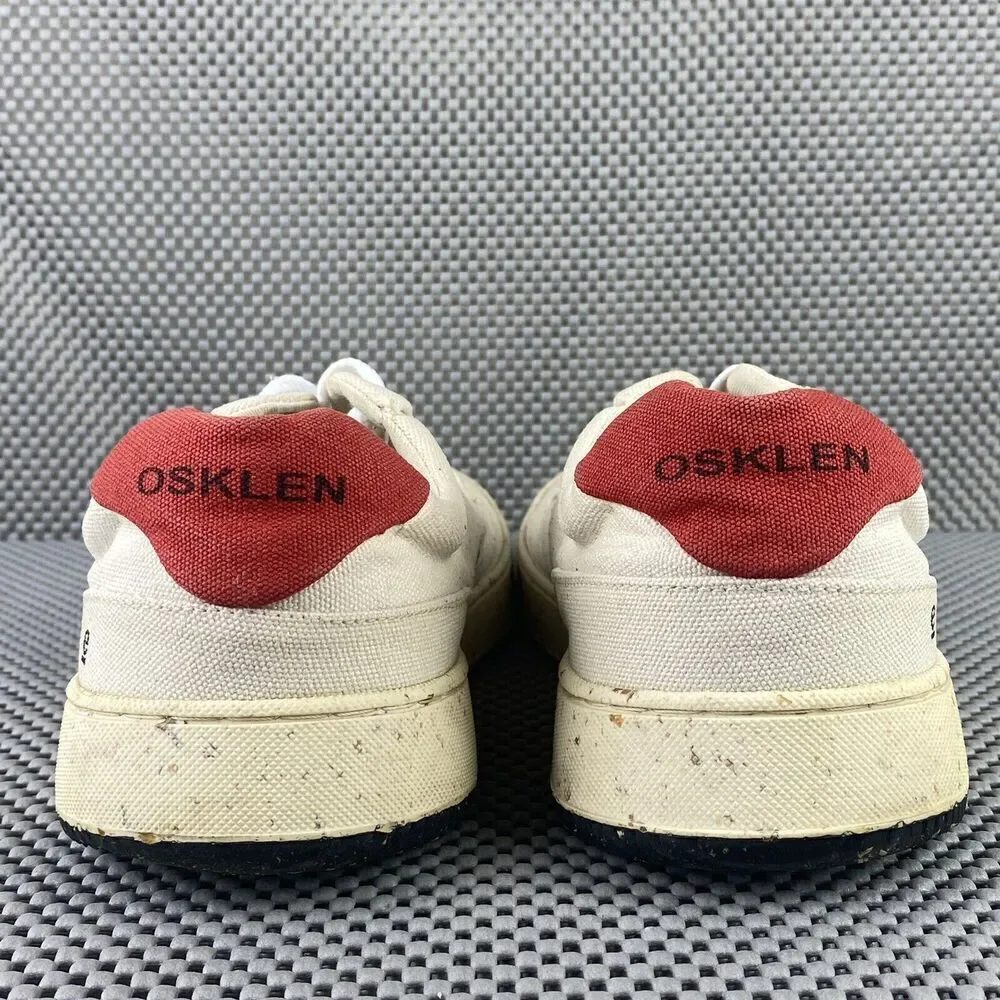 Osklen Ag Canvas Sneakers Mens Size 7.5 Beige Low Top Lace Up